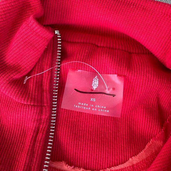 Free People Movement Retro Rugby Sweater Striped Shorts Set Pink Coral XS - Picture 9 of 13